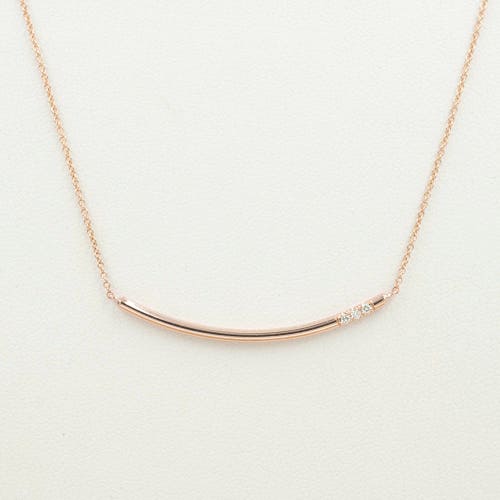 Diamond Bar Necklace/14k Solid Gold Bar Necklace/simple Etsy