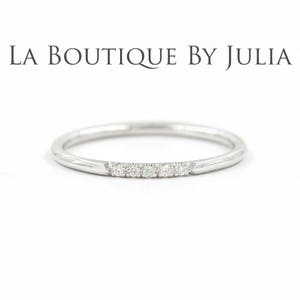 14K Diamond 1 7 Stones Dainty Wedding Band / Simple Diamond Ring / Engagement Band / Bridal Ring / Yellow Gold / Dainty Band / Simple Ring immagine 8