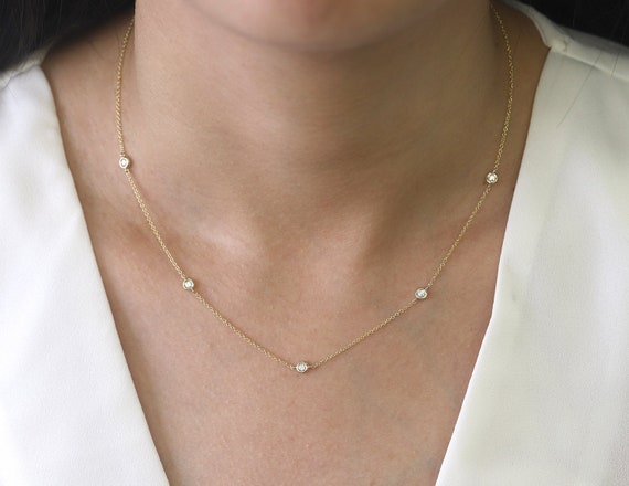 Diamond by The Yard Necklace 14K Yellow Gold