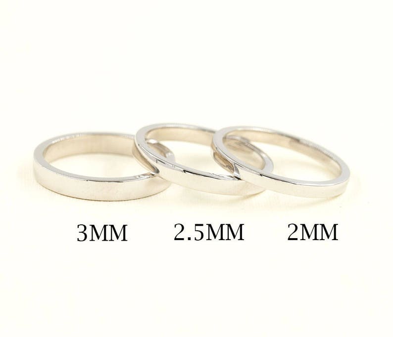 2MM Simple gold wedding band.Promise ring.14K Solid gold Etsy
