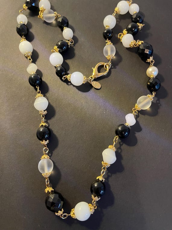 Vintage Signed Kenneth Jay Lane (KJL) Regal Beade… - image 4