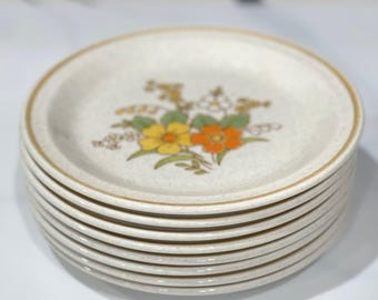 Juego de 8 platos de ensalada vintage de cerámica festiva de JCPenney