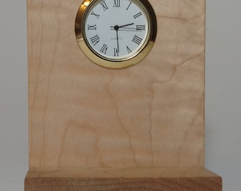 Small wooden desk clock