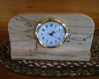custom wood desk clock