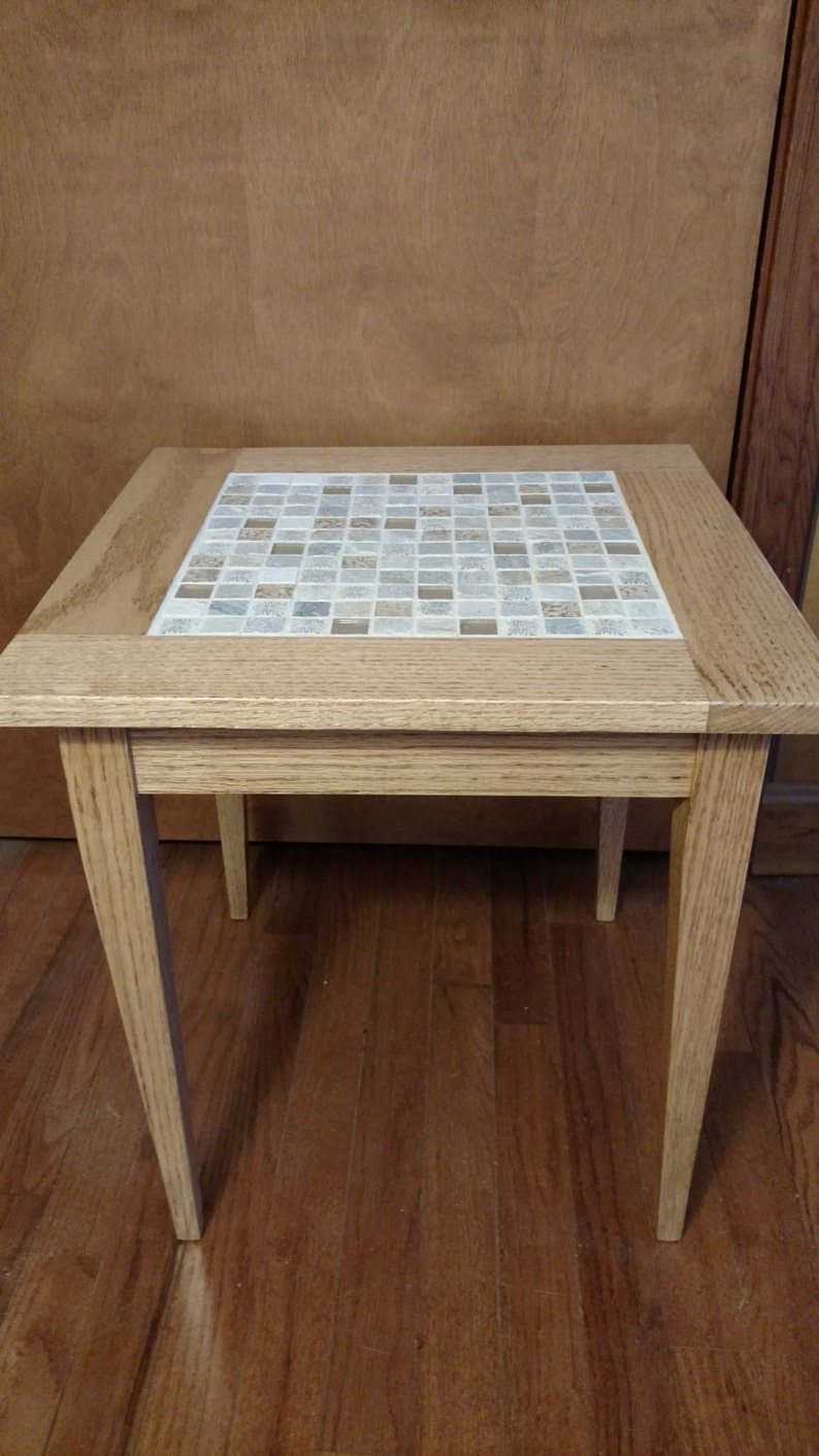 Mosaic Tile Top End Table Etsy UK