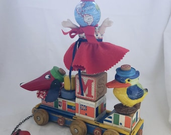 Miss World Parade: Whimsical Anthropomorphic Globe Sculpture - Unique Assemblage Art Pull Toy