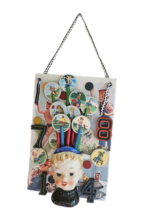 Mixed Media Kitschy Assemblage 50s Appeal BOYHOOD DREAMS