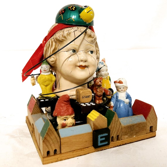 Assemblage Art,Doll,Toys,Ooak,Whimsical Found Object Art Sculpture:Titled EVIE