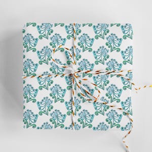 Wrapping Paper: Blue Abstract Wrapping Paper, Gift Wrap Roll, Craft Paper for Presents, Birthday, Holidays, Scrapbooking