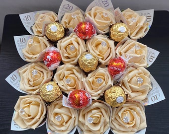 pic Red Roses Wrapped In Money money bouquet etsy