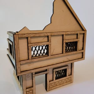 Ruined Building 28mm Laser Cut - Wargaming Fantasy Building SVG