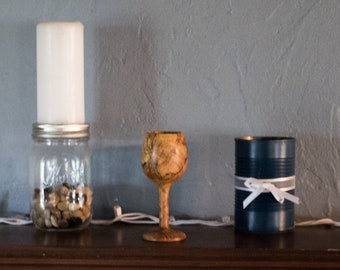 Custom Turned Spalted Oak Goblet