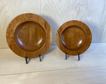 Matching Cherry wood bowl set.