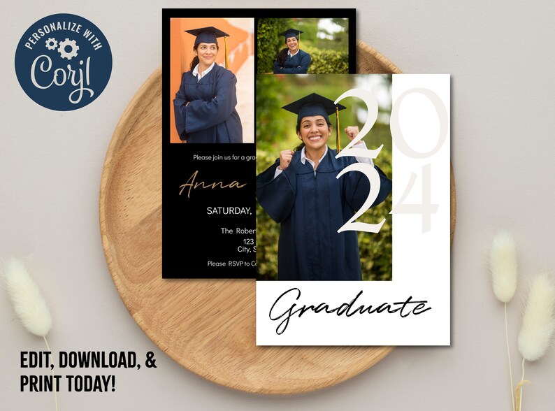 2024 Graduation Invitation Template, Senior Graduation Announcement