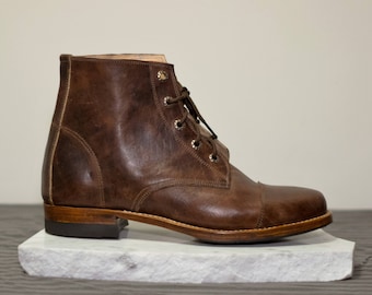 handmade leather boots mens