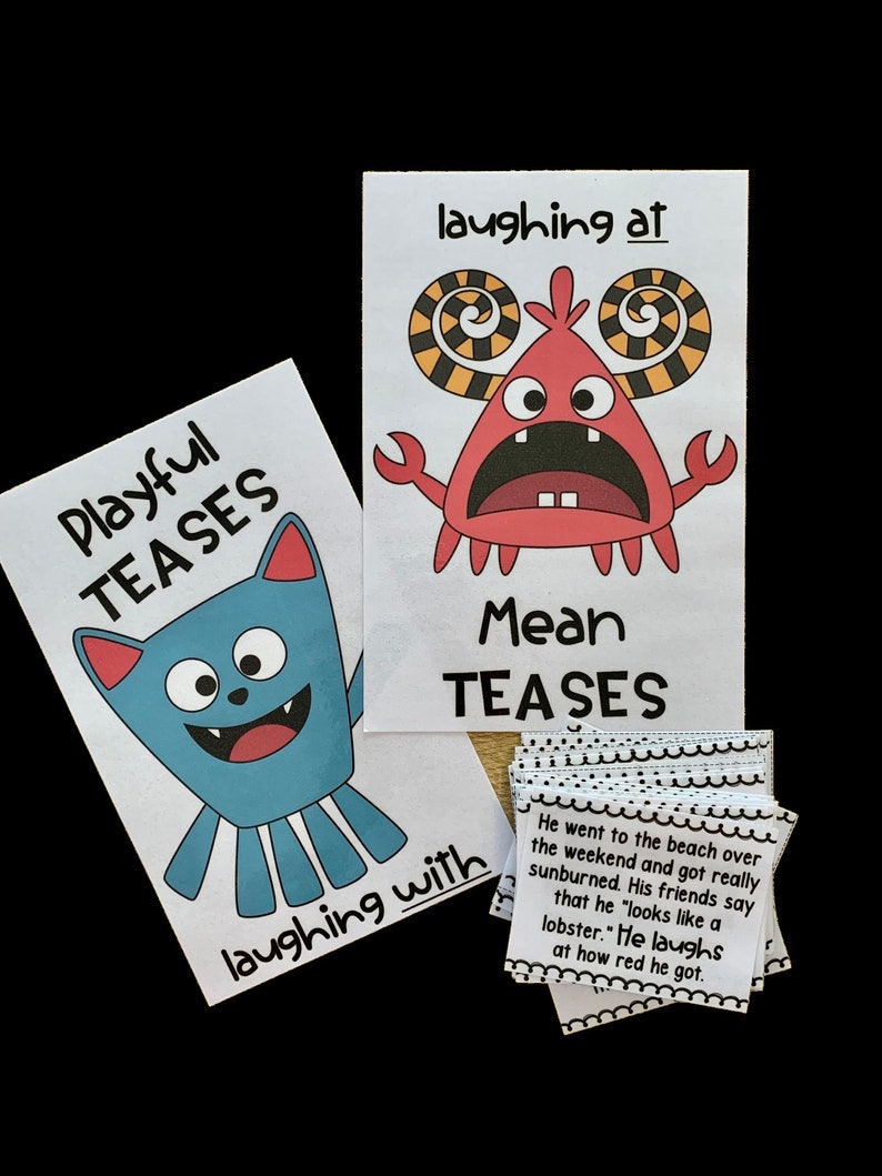 Teasing Vs Bullying Activity Pack: Julia Cook 'tease Monster' Companion ...