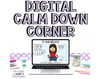 W pełni cyfrowe zasoby Google Slides™ Zestaw Calm Corner do nauczania umiejętności radzenia sobie i strategii uspokajania