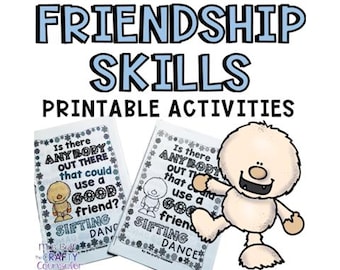 Yeti Friendship Skills Activity: Social Skills Workbook & Cards (Digital Download)