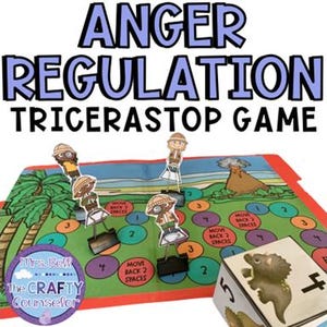 怒りの管理と行動管理 恐竜をテーマにしたファイルフォルダーラップブックゲームで、子供たちに自己制御スキルと感情の調整を教えます