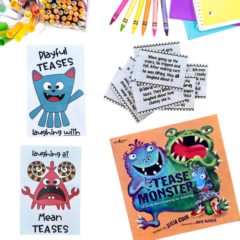 Teasing Vs Bullying Activity Pack: Julia Cook 'tease Monster' Companion ...
