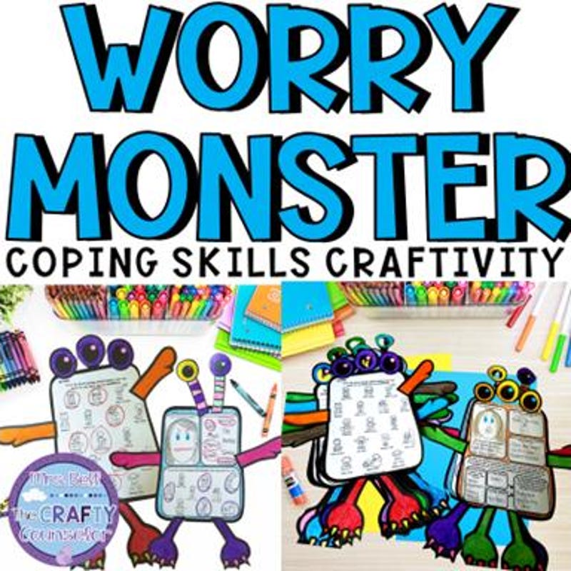 Worry Monster Worksheet.pdf Worry Monster - Etsy