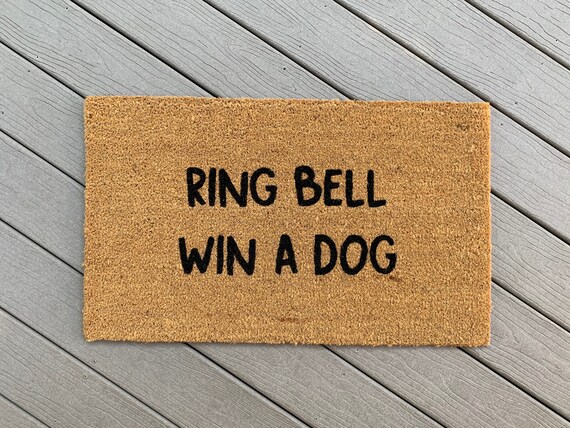 ring bell win a dog doormat