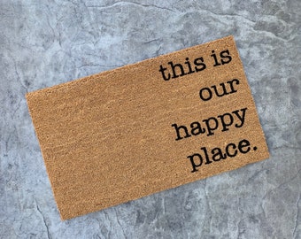 This Is Our Happy Place Doormat