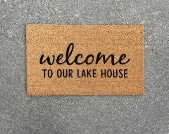 Welcome To Our Lake House Doormat