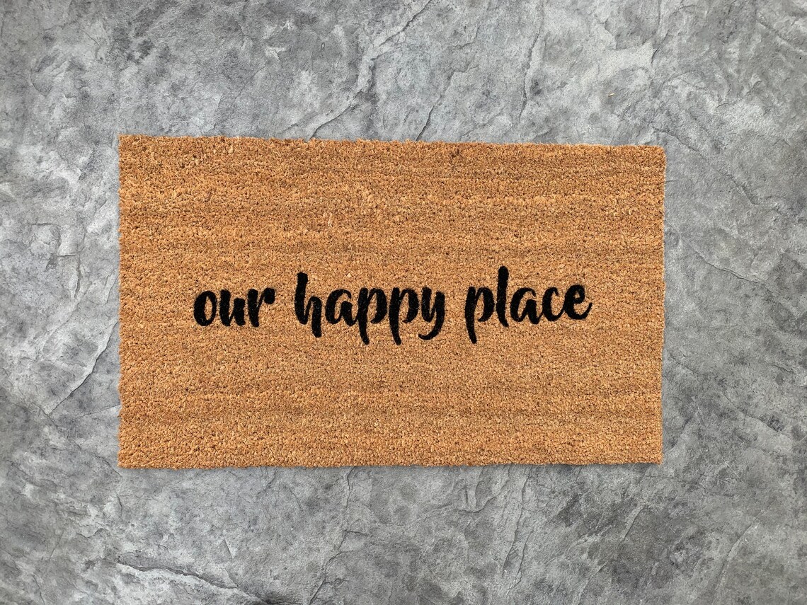 Our Happy Place Doormat Etsy