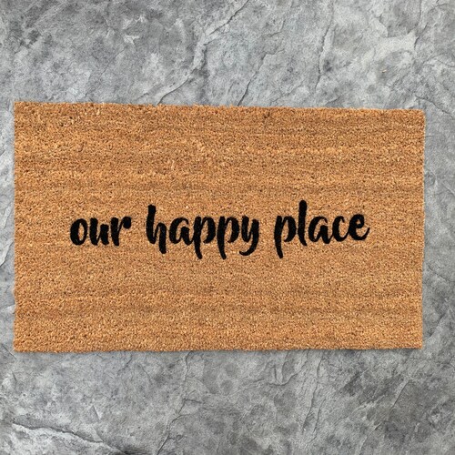 Our Happy Place Doormat Etsy