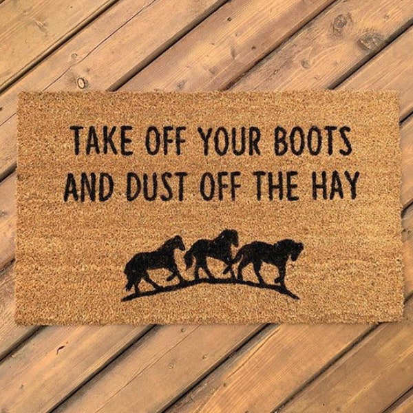 Horse Doormat Etsy