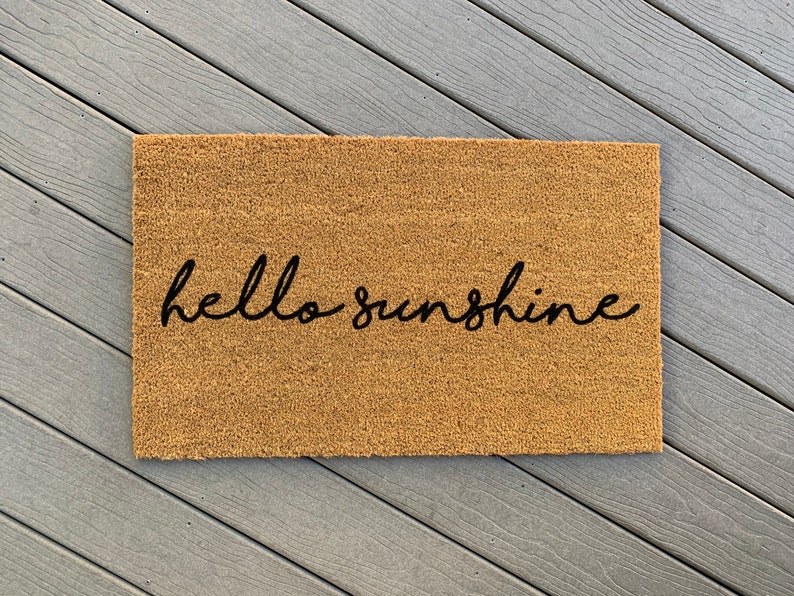 Hello Sunshine Cursive Doormat image 2