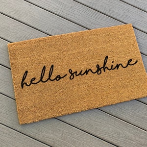 Hello Sunshine Cursive Doormat image 1