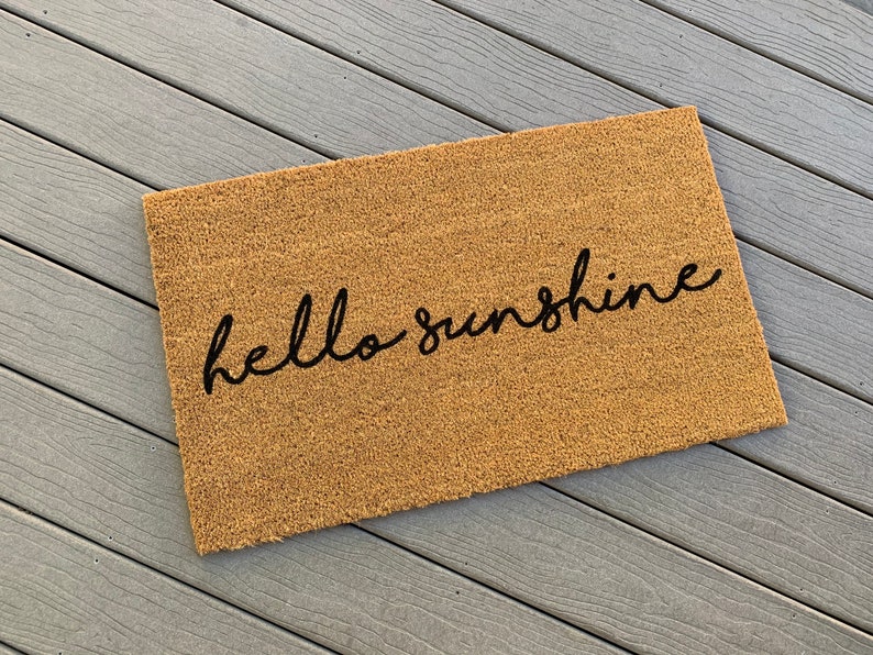 Hello Sunshine Cursive Doormat image 1