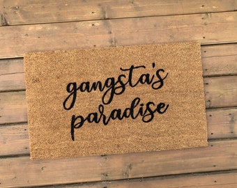 Gangsta's Paradise Cursive Doormat