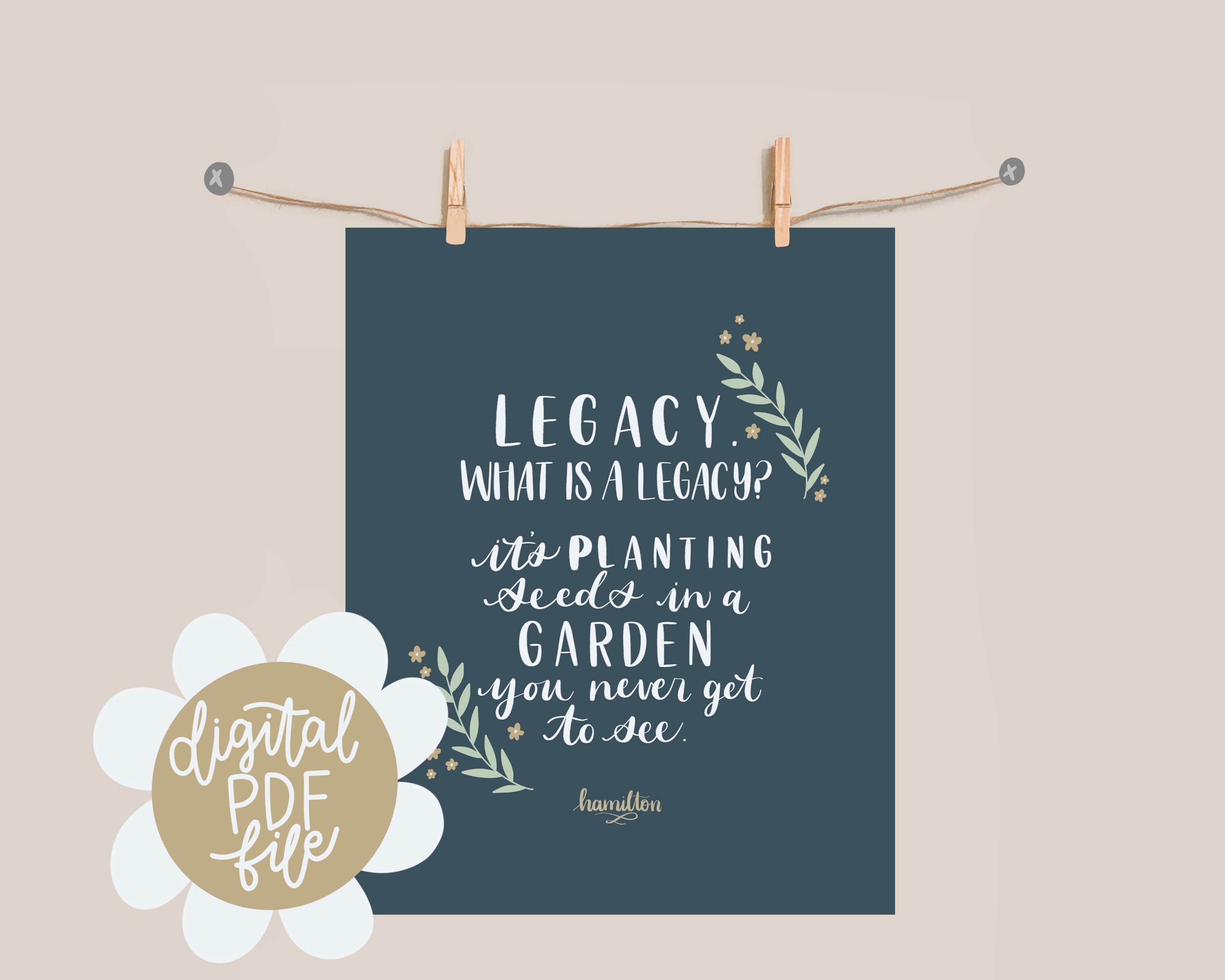 What is a Legacy Hamilton PDF Printable | Etsy