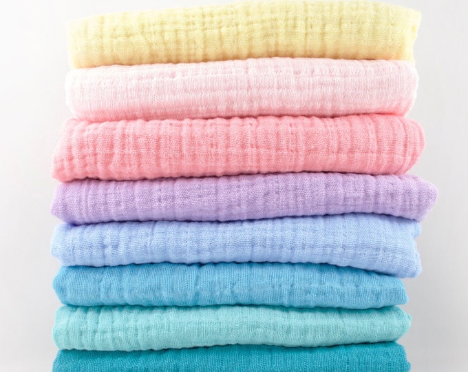 Embrace Double Gauze Cotton Solids Cotton Muslin Swaddle Fabric by the