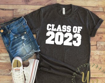 Class of 2023 T-shirt - Unisex T-shirt - Dark Heather Grey - Senior T-shirt - Graduation T-shirt - Senior 2023