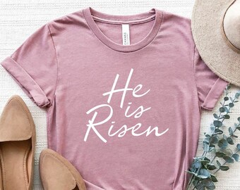 He is Risen Unisex T-shirt - Easter Shirts for Women - Easter T-shirts - He is Risen Shirt - Christian Easter Shirts