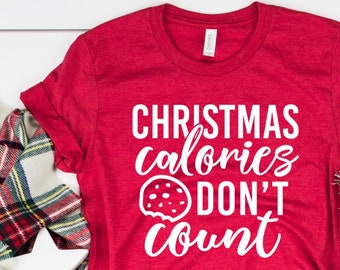 Cheeky Apparel Christmas Calories Dont Count Funny Short-Sleeve Unisex T-Shirt
