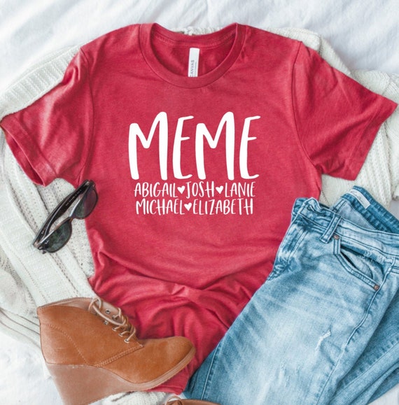 Personalized Meme T-shirt With Grandkids Names Meme Shirt - Etsy