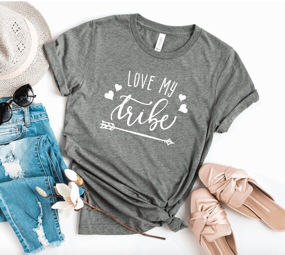 Womens Love My Tribe Funny Quote Mom Saying Heart Arrow Tshirt Womens Love My Tribe Funny Quote Mom Saying Heart Arrow Tshirt
