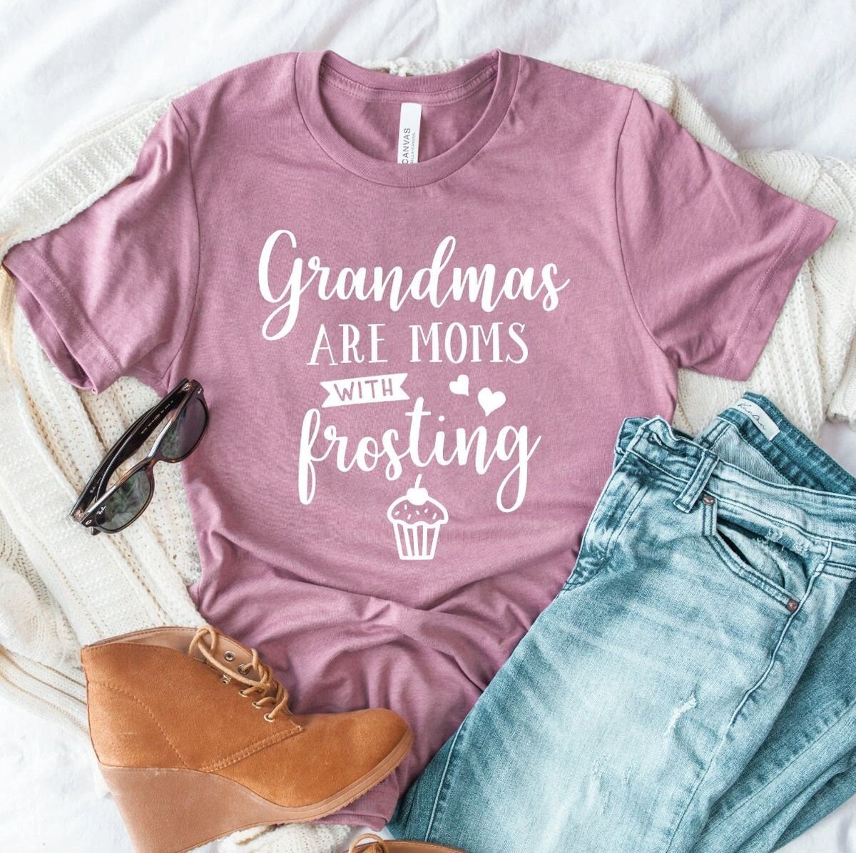 Grandmother T Shirt Grandmas Are Moms With Frosting Grandmother T Shirt Grandmas Are Moms With Frosting