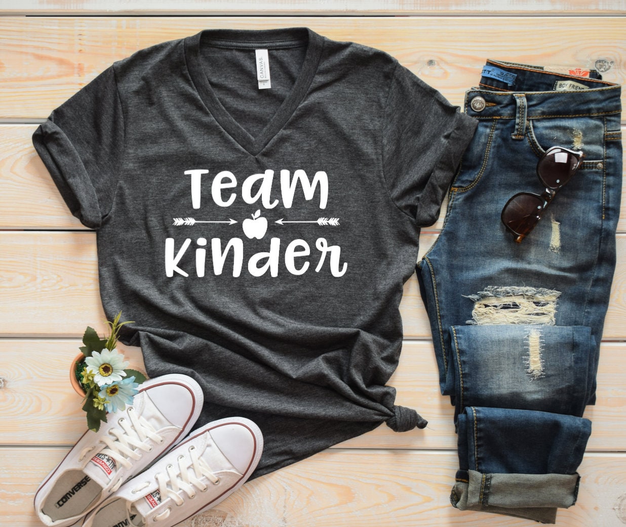 Team Kinder Grade Level Teacher Shirt Cute Teacher Shirts Etsy