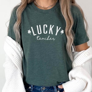 Lucky Teacher St. Patricks Day T-shirt - St. Patricks Day Shirts - Teacher Shirts - Teacher St. Patty's Day Shirt - Green Teacher Shirt