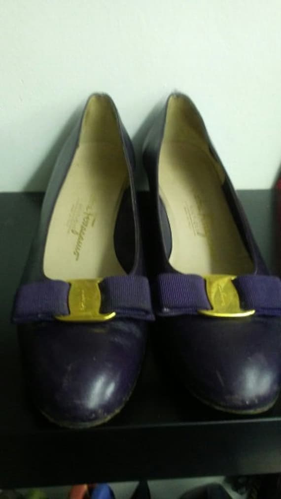 Fabulous Classic Ferragamo Purple Flats