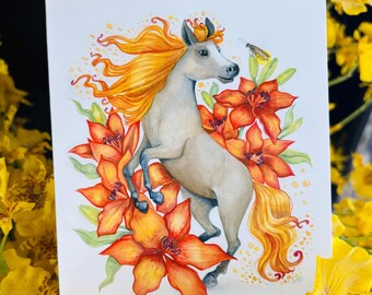 Year of the Horse Greeting Card, Lunar New Year Stationery