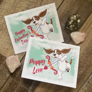 Basset Hound Cupidon Carte de voeux, Carte de la Saint-Valentin, Saint-Valentin chien, Cadeaux pour les amoureux des chiens, Note d'amour pour chien, Carte drôle de chien, Saint-Valentin drôle