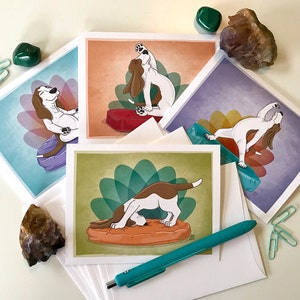 Note Card Variety Pack, Dog Yoga Note Cards, Funny Dog Cards, Funny Yoga Cards, Dogs doing yoga, dog yoga poses, gifts for yoga lovers