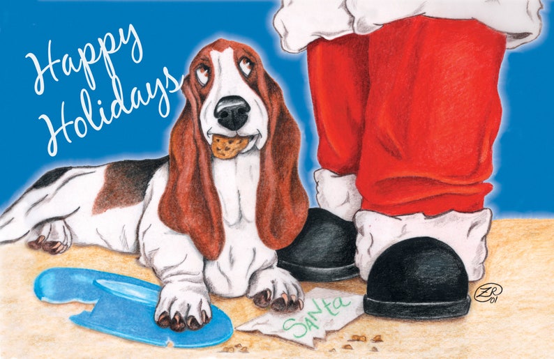 Basset Hound Christmas Cards 2021